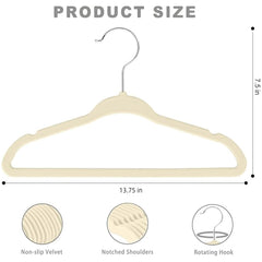 BAGAIL Kids Velvet Hangers 11 Inches Children's Clothes Hangers Non-Slip Baby Hangers for Infant/Toddler (Black,50pack) BAGAIL CLOTHES_HANGER