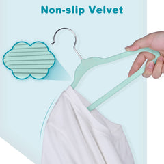 BAGAIL Kids Velvet Hangers 11 Inches Children's Clothes Hangers Non-Slip Baby Hangers for Infant/Toddler (Black,50pack) BAGAIL CLOTHES_HANGER