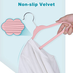BAGAIL Kids Velvet Hangers 11 Inches Children's Clothes Hangers Non-Slip Baby Hangers for Infant/Toddler (Grey,50pack) BAGAIL CLOTHES_HANGER