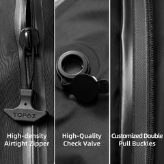 BAGAIL Large Airtight Compression bags for travel,Vacuum Space saver Bags for suitcase and backpack.Durable and Reusable Nylon TPU composite material with IPX8 Waterproof Zipper Bagail