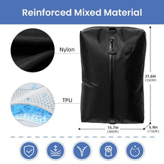 BAGAIL Large Airtight Compression bags for travel,Vacuum Space saver Bags for suitcase and backpack.Durable and Reusable Nylon TPU composite material with IPX8 Waterproof Zipper Bagail