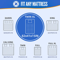 BAGAIL Mattress Bags for Moving, Mattress Covers with Heavy Duty Handles, Reusable Mattress Storage Bag for Moving Supplies(Blue, Full XL) BAGAIL STORAGE_COVER