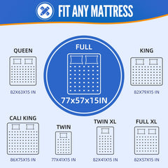 BAGAIL Mattress Bags for Moving, Mattress Covers with Heavy Duty Handles, Reusable Mattress Storage Bag for Moving Supplies(Blue, Full XL) BAGAIL STORAGE_COVER