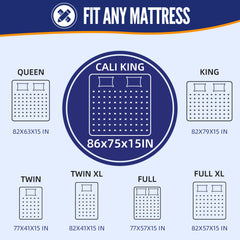 BAGAIL Mattress Bags for Moving, Mattress Covers with Heavy Duty Handles, Reusable Mattress Storage Bag for Moving Supplies(Blue, Full XL) BAGAIL STORAGE_COVER