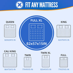 BAGAIL Mattress Bags for Moving, Mattress Covers with Heavy Duty Handles, Reusable Mattress Storage Bag for Moving Supplies(Blue, Full XL) BAGAIL STORAGE_COVER
