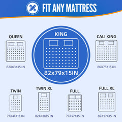 BAGAIL Mattress Bags for Moving, Mattress Covers with Heavy Duty Handles, Reusable Mattress Storage Bag for Moving Supplies(Blue, Full XL) BAGAIL STORAGE_COVER
