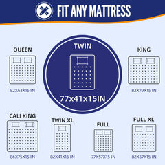 BAGAIL Mattress Bags for Moving, Mattress Covers with Heavy Duty Handles, Reusable Mattress Storage Bag for Moving Supplies(Blue, Full XL) BAGAIL STORAGE_COVER