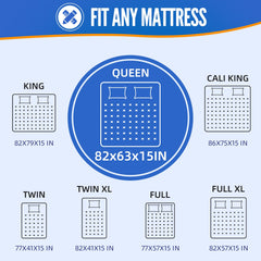 BAGAIL Mattress Bags for Moving, Mattress Covers with Heavy Duty Handles, Reusable Mattress Storage Bag for Moving Supplies(Blue, Full XL) BAGAIL STORAGE_COVER