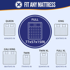 BAGAIL Mattress Bags for Moving, Mattress Covers with Heavy Duty Handles, Reusable Mattress Storage Bag for Moving Supplies(Blue, Full XL) BAGAIL STORAGE_COVER