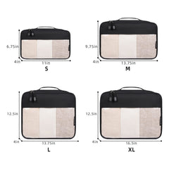 BAGAIL Packing Cubes Clear Packing Organizer for Travel Accessories Luggage suitcase (4 Set,Beige) BAGAIL STORAGE_BAG