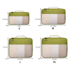 BAGAIL Packing Cubes Clear Packing Organizer for Travel Accessories Luggage suitcase (4 Set,Beige) BAGAIL STORAGE_BAG