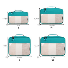 BAGAIL Packing Cubes Clear Packing Organizer for Travel Accessories Luggage suitcase (4 Set,Beige) BAGAIL STORAGE_BAG