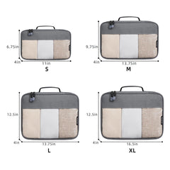BAGAIL Packing Cubes Clear Packing Organizer for Travel Accessories Luggage suitcase (4 Set,Beige) BAGAIL STORAGE_BAG