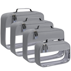 BAGAIL Packing Cubes Clear Packing Organizer for Travel Accessories Luggage suitcase (4 Set,Beige) BAGAIL STORAGE_BAG Grey / 4 Set