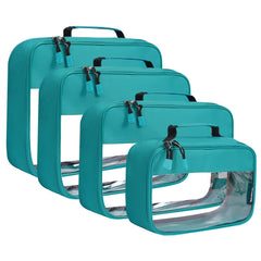 BAGAIL Packing Cubes Clear Packing Organizer for Travel Accessories Luggage suitcase (4 Set,Beige) BAGAIL STORAGE_BAG Teal / 4 Set