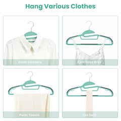 BAGAIL Plastic Hangers 50 Pack with Non-Slip Design,0.2 Inches Thick, 360°Swivel Hook Space Saving Organizer for Bedroom Closet,Shirts,Pants(Beige- S Shaped) BAGAIL CLOTHES_HANGER