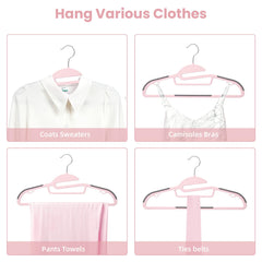 BAGAIL Plastic Hangers 50 Pack with Non-Slip Design,0.2 Inches Thick, 360°Swivel Hook Space Saving Organizer for Bedroom Closet,Shirts,Pants(Beige- S Shaped) BAGAIL CLOTHES_HANGER