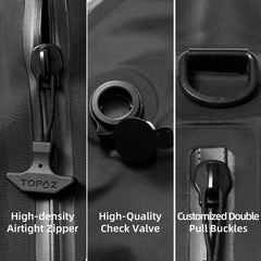 BAGAIL TPU Vacuum Bag for Travel, Reusable Compression Bag with IPX8 Waterproof Zipper, Save Space for Suitcase, Backpack and Carry on (Beige, ExtraLarge, No Pump) BAGAIL STORAGE_BAG