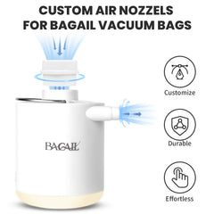 BAGAIL TPU Vacuum Bag for Travel, Reusable Compression Bag with IPX8 Waterproof Zipper, Save Space for Suitcase, Backpack and Carry on (Beige, ExtraLarge, No Pump) BAGAIL STORAGE_BAG