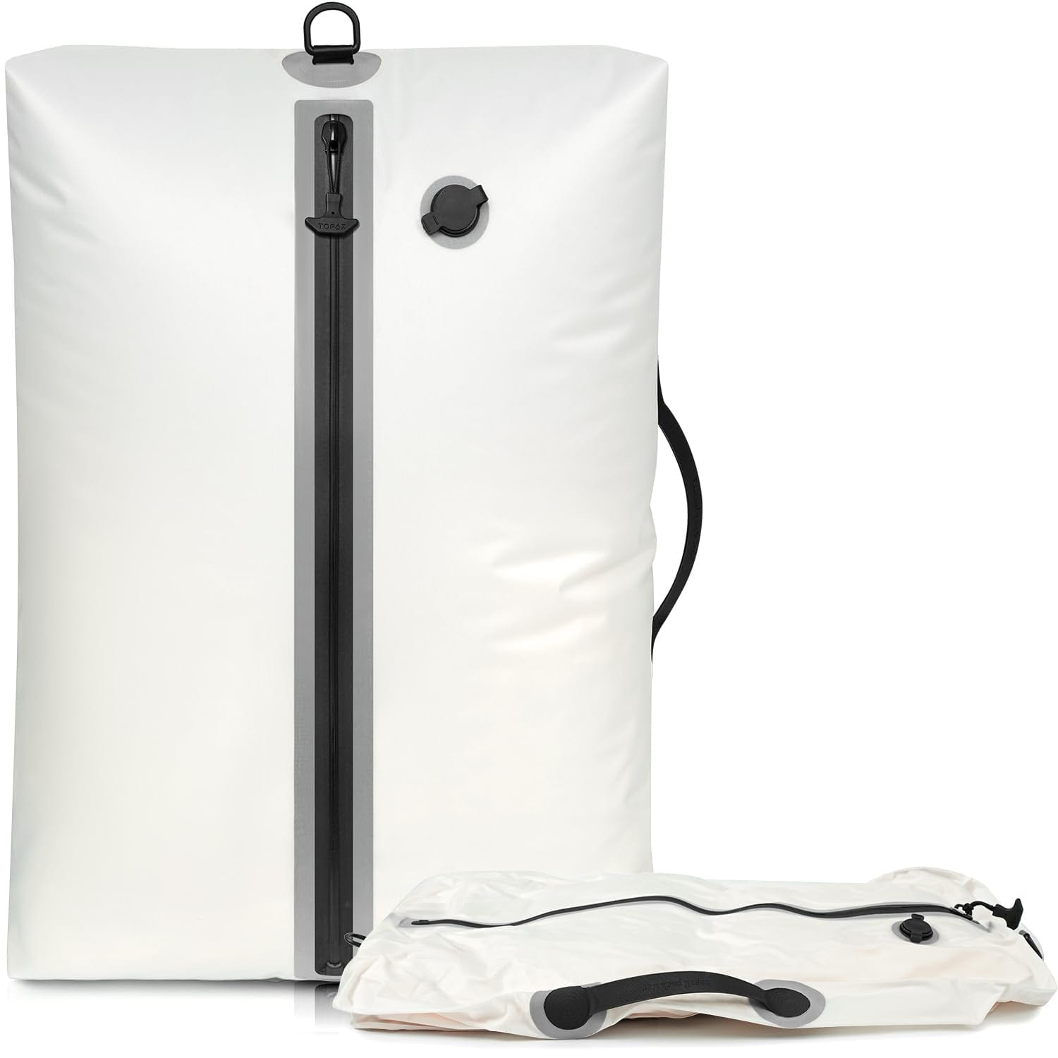 BAGAIL TPU Vacuum Bag for Travel, Reusable Compression Bag with IPX8 Waterproof Zipper, Save Space for Suitcase, Backpack and Carry on (Beige, ExtraLarge, No Pump) BAGAIL STORAGE_BAG BEIGE / ExtraLarge - No Pump