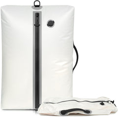 BAGAIL TPU Vacuum Bag for Travel, Reusable Compression Bag with IPX8 Waterproof Zipper, Save Space for Suitcase, Backpack and Carry on (Beige, ExtraLarge, No Pump) BAGAIL STORAGE_BAG BEIGE / ExtraLarge - No Pump