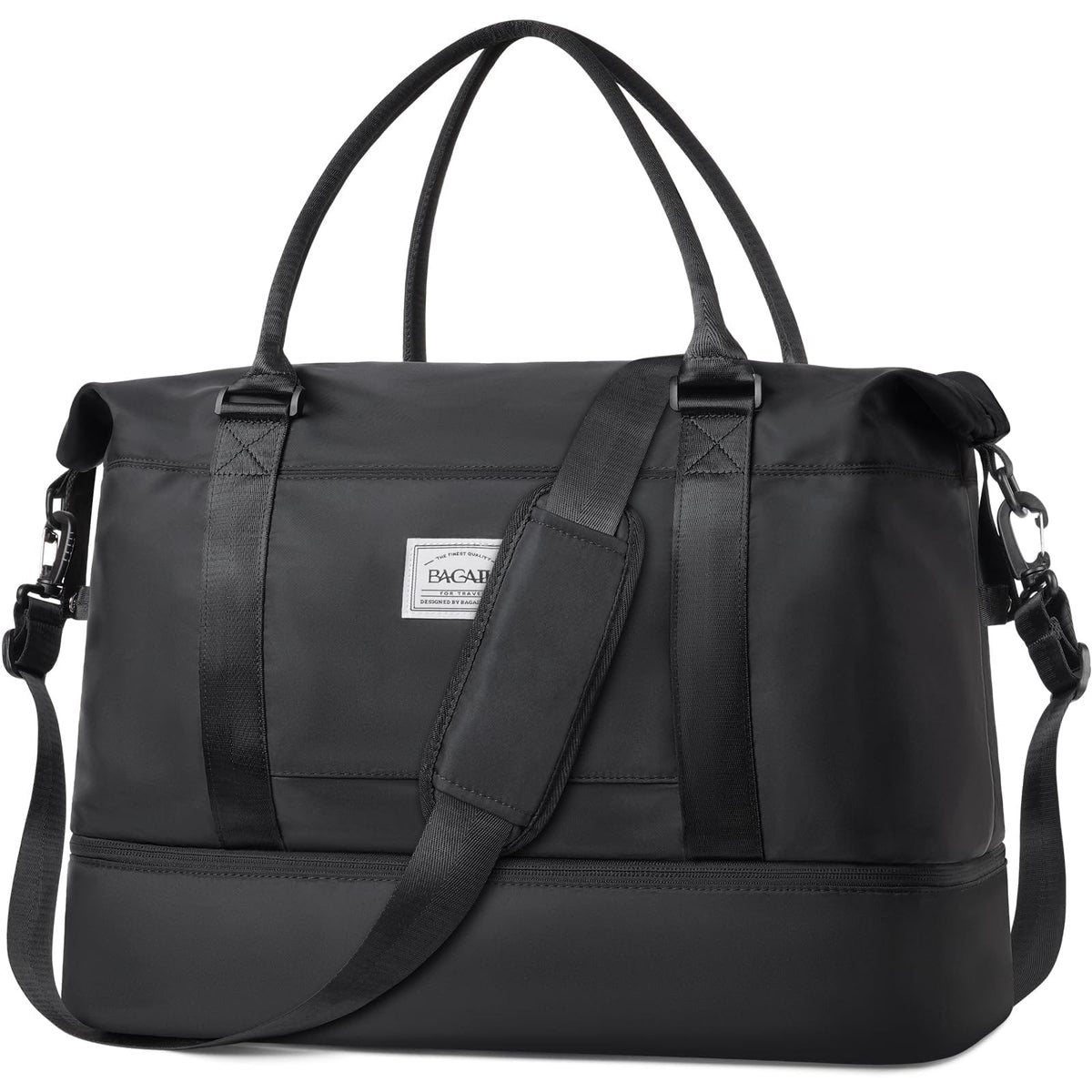 BAGAIL Travel Duffel Bag, Weekender Bags for Women, Overnight Gym Carry On Tote Bag with Wet Pocket, Hospital Mom Bag for Labor and Delivery - Extra Large Set, Beige Diyouth DUFFEL_BAG B-Black / Travel Bag Upgraded