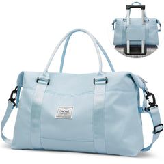 BAGAIL Travel Duffel Bag, Weekender Bags for Women, Overnight Gym Carry On Tote Bag with Wet Pocket, Hospital Mom Bag for Labor and Delivery - Extra Large Set, Beige Diyouth DUFFEL_BAG Light Blue / Travel Bag