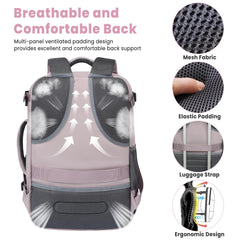 BAGAIL Travel Laptop Backpack, Carry on with USB Port, Luggage Bag for Holiday-Beige BAGAIL BACKPACK