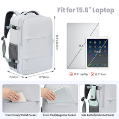 BAGAIL Travel Laptop Backpack, Carry on with USB Port, Luggage Bag for Holiday-Beige BAGAIL BACKPACK
