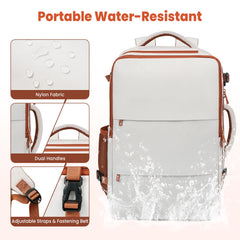 BAGAIL Travel Laptop Backpack, Carry on with USB Port, Luggage Bag for Holiday-Beige BAGAIL BACKPACK