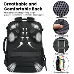 BAGAIL Travel Laptop Backpack, Carry on with USB Port, Luggage Bag for Holiday-Beige BAGAIL BACKPACK