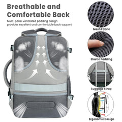BAGAIL Travel Laptop Backpack, Carry on with USB Port, Luggage Bag for Holiday-Beige BAGAIL BACKPACK