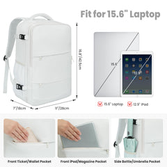 BAGAIL Travel Laptop Backpack, Carry on with USB Port, Luggage Bag for Holiday-Beige BAGAIL BACKPACK