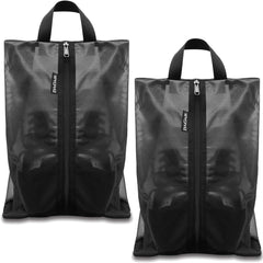 Bagail Travel Shoe Bags, Portable Lightweight Shoes Storage Bag for Men & Women BAGAIL SHOE_BAG Classic Black 2pcs / Medium 16"x9"3.6"