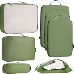 Bagail Ultralight Packing Cubes 7 Set, 3 Compression Packing Cubes 3 Packing Organizers With 1 Shoe Bag BAGAIL STORAGE_BAG 黑色