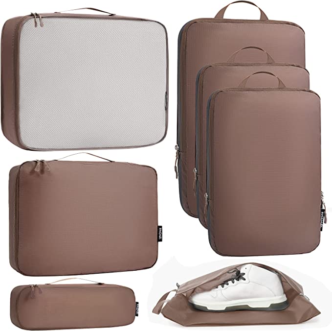 70D Ultralight Packing Cubes 7 Set, 3 Compression Packing Cubes 3 Pack Bagail