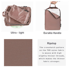 Bagail Ultralight Packing Cubes 7 Set, 3 Compression Packing Cubes 3 Packing Organizers With 1 Shoe Bag-Beige Mesh Bagail STORAGE_BAG