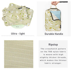 Bagail Ultralight Packing Cubes 7 Set, 3 Compression Packing Cubes 3 Packing Organizers With 1 Shoe Bag-Beige Mesh Bagail STORAGE_BAG