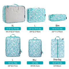 Bagail Ultralight Packing Cubes 7 Set, 3 Compression Packing Cubes 3 Packing Organizers With 1 Shoe Bag-Beige Mesh Bagail STORAGE_BAG
