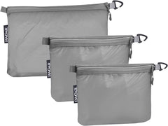 Bagail Ultralight Zipper Pouch Travel Packing Bags for Toiletries, Document, Electronics BAGAIL COSMETIC_CASE AshGrey