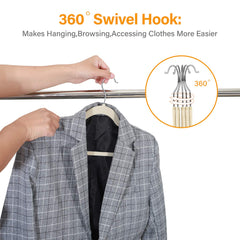 BAGAIL Velvet Hangers 50 Pack, Non Slip 360 Degree Swivel Hook Strong and Durable Clothes Hangers for Coats, Suit, Shirt Dress, Pants & Dress Clothes(Black, 50 Pack) BAGAIL CLOTHES_HANGER