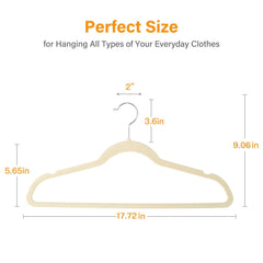 BAGAIL Velvet Hangers 50 Pack, Non Slip 360 Degree Swivel Hook Strong and Durable Clothes Hangers for Coats, Suit, Shirt Dress, Pants & Dress Clothes(Black, 50 Pack) BAGAIL CLOTHES_HANGER
