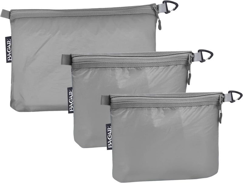 Bagail Water-resistant Airtight Zipper Pouch Ultra-light Travel Packing Bags for Toiletries, Document, Electronics-Black BAGAIL CARRIER_BAG_CASE