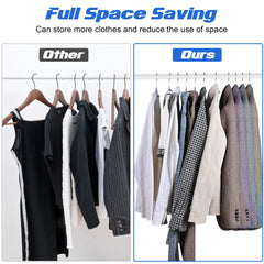 Heavy Duty Standard Plastic Hangers 50 Pack with Non-Slip Design,360°Swivel Hook Space Saving Organizers for Bedroom Closet,Shirts,Pants,Strong Enough for Coat(Beige) BAGAIL CLOTHES_HANGER