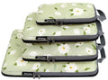 BAGAIL 4 Set/5 Set/6 Set Compression Packing Cubes Travel Expandable Packing Organizers BAGAIL STORAGE_BAG Green Flower