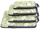 BAGAIL 4 Set/5 Set/6 Set Compression Packing Cubes Travel Expandable Packing Organizers BAGAIL STORAGE_BAG Green Flower