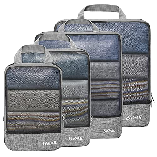 4 Set Compression Packing Cubes Travel Accessories - Brilliant