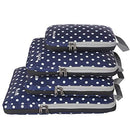 BAGAIL 4 Set/5 Set/6 Set Compression Packing Cubes Travel Expandable Packing Organizers BAGAIL STORAGE_BAG Navy Blue Dot