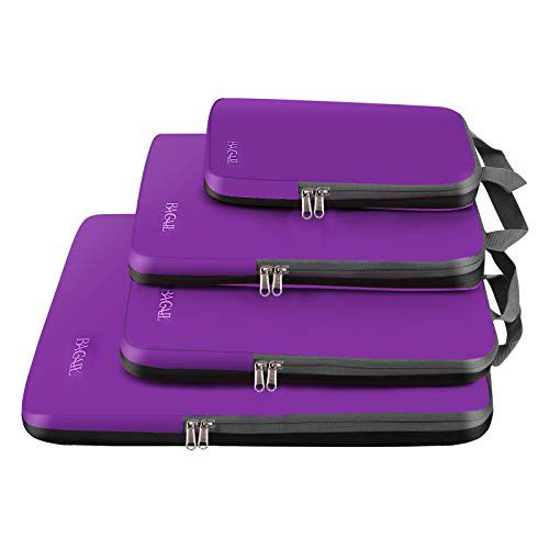 Compression Packing Cubes Travel Expandable Packing Organizers 4 Set Black