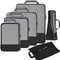 BAGAIL 4 Set/6 Set Compression Packing Cubes Travel Expandable Packing Organizers BAGAIL STORAGE_BAG Black Mesh